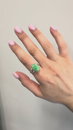 18k Jade & Diamond Ring