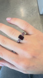 14k Garnet & Pink Sapphire Ring