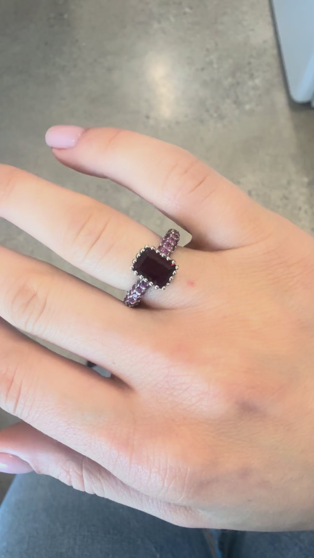 14k Garnet & Pink Sapphire Ring