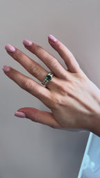 18k Emerald & Diamond Ring