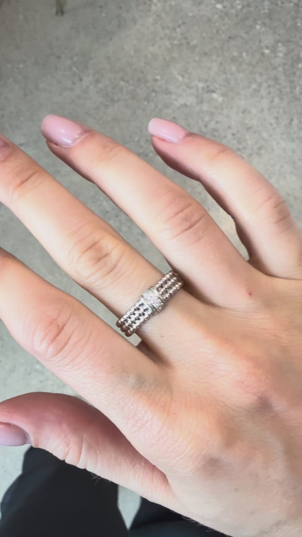14k Textured Diamond Band