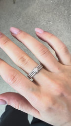 14k Textured Diamond Band