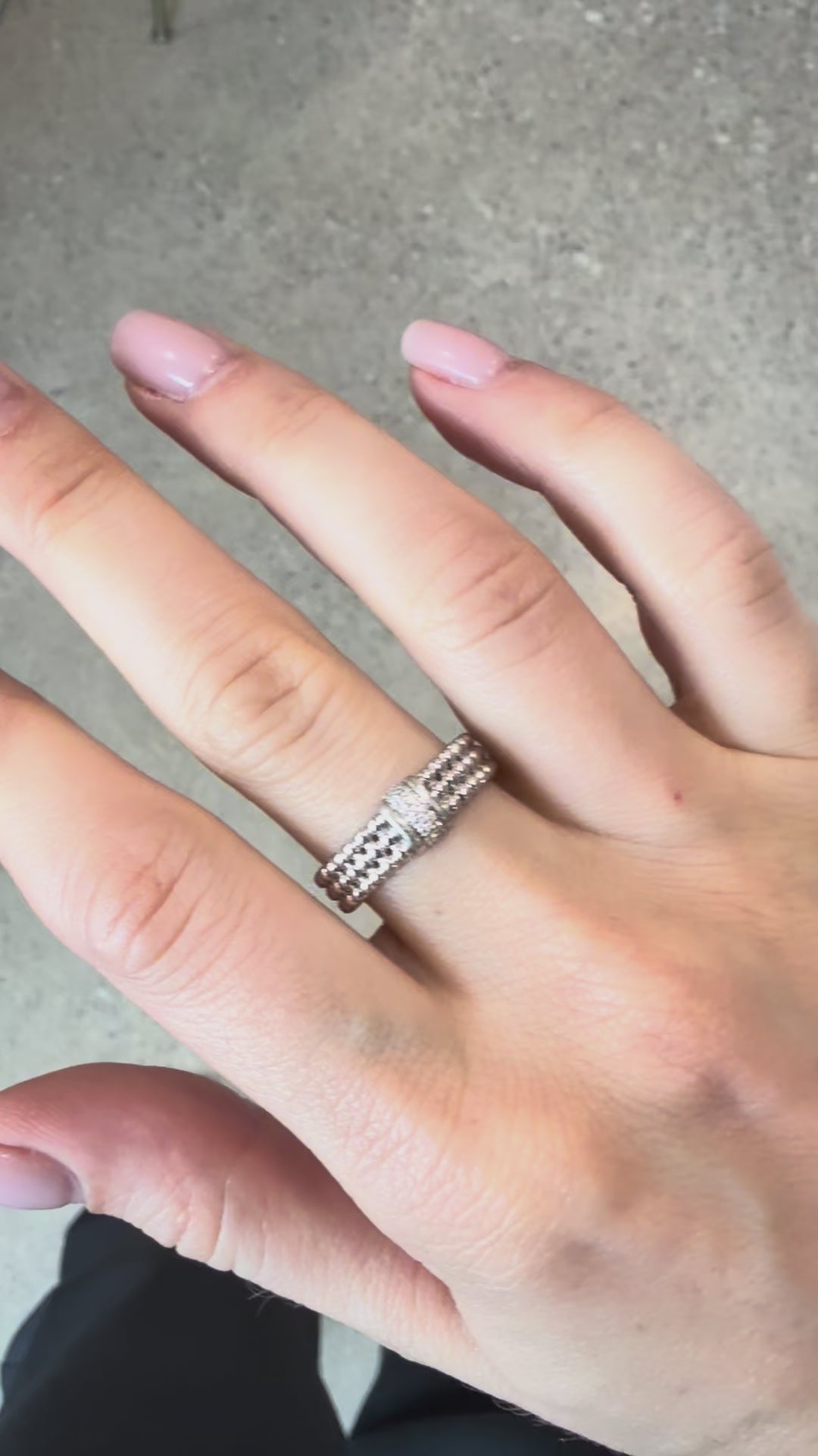 14k Textured Diamond Band