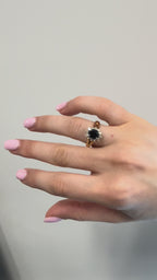 14k Sapphire & Diamond Ring
