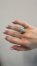 14k Topaz & Diamond Ring