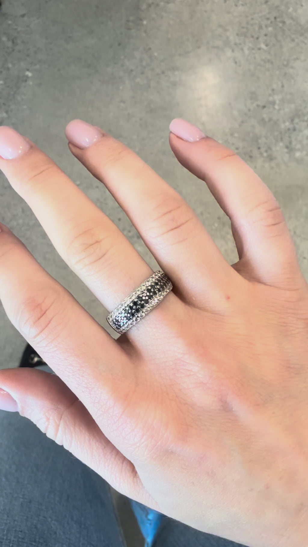 14k Diamond & Black Diamond Ring