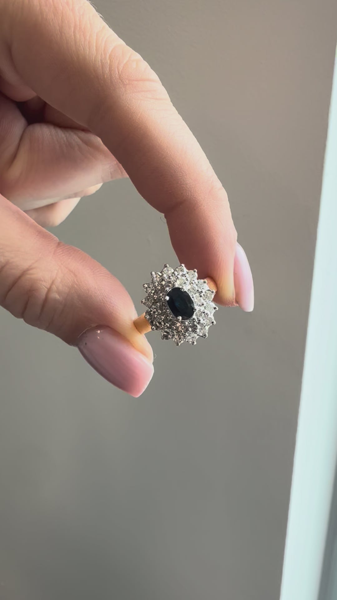 18k Sapphire & Diamond Ring