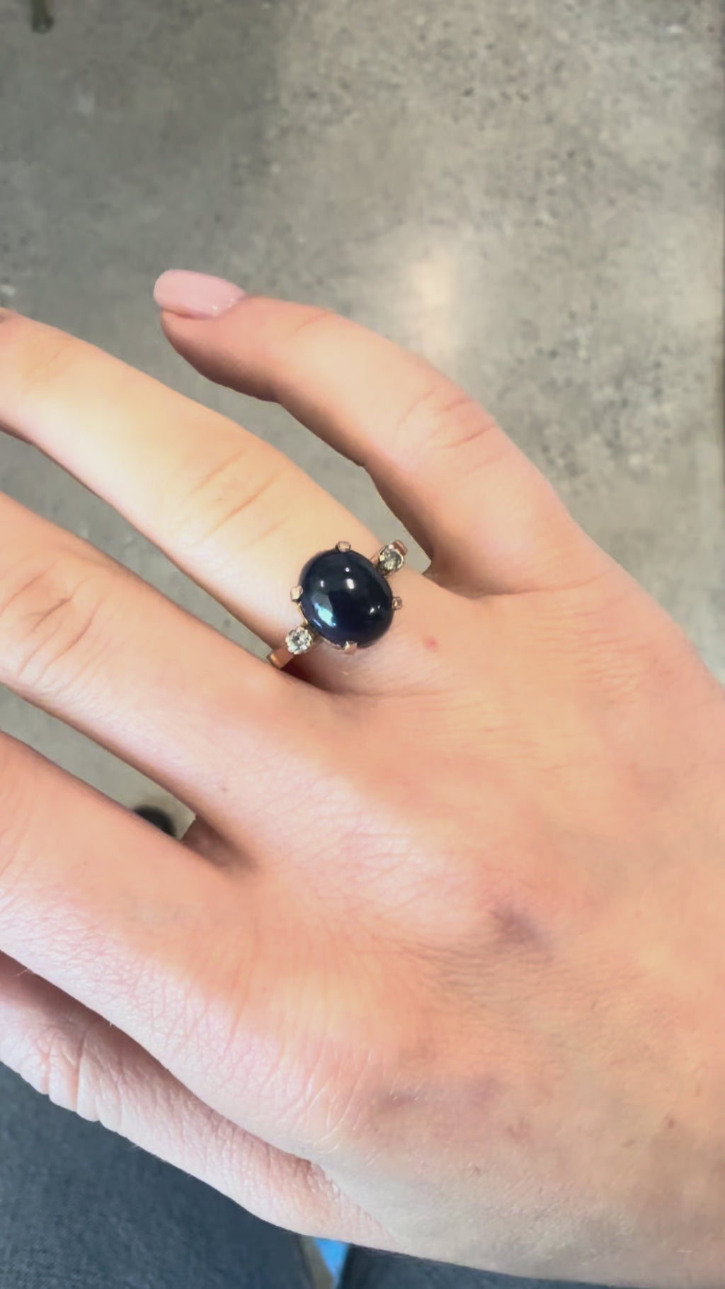9k Sapphire & Diamond Ring