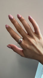 14k Garnet & Diamond Ring