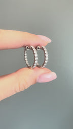 14k Diamond Hoop Earrings