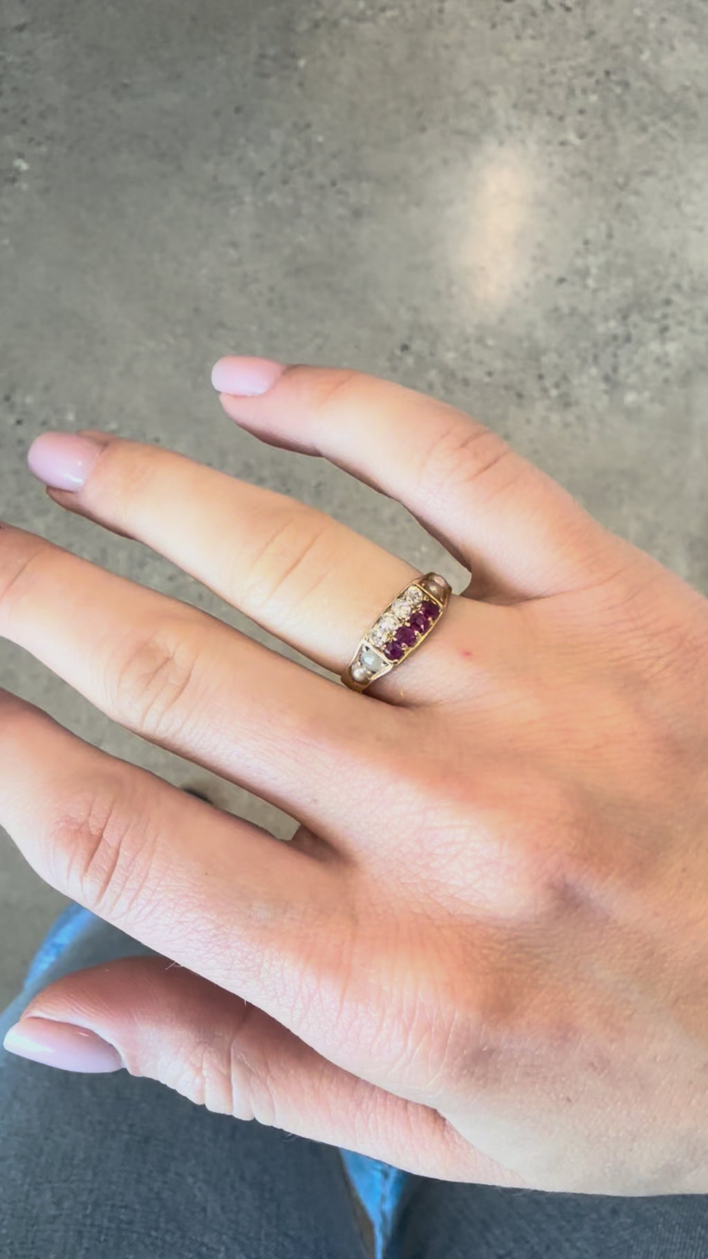 18k Ruby & Diamond Ring with British Hallmarks