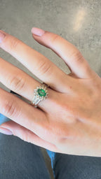 14k Emerald & Diamond Ring