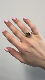 14k Sapphire & Diamond Ring