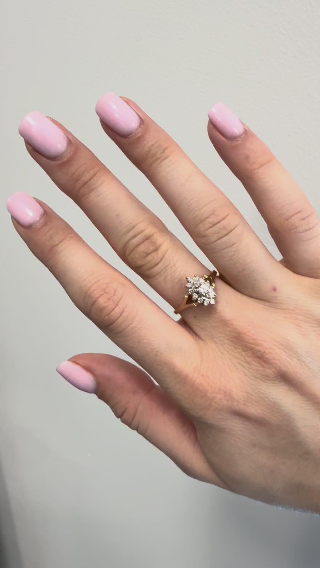 14k Diamond Cluster Ring